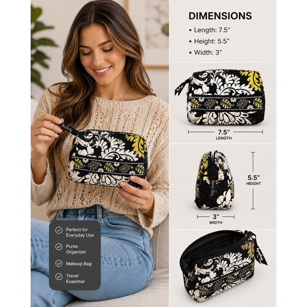 VERA BRADLEY Baroque Makeup Bag‎ -1655